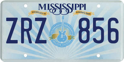 MS license plate ZRZ856