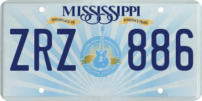 MS license plate ZRZ886