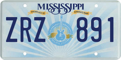 MS license plate ZRZ891