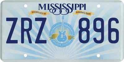 MS license plate ZRZ896