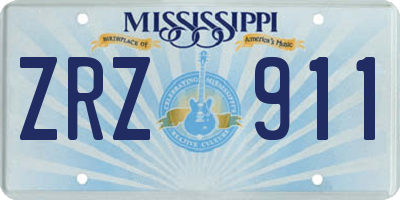 MS license plate ZRZ911