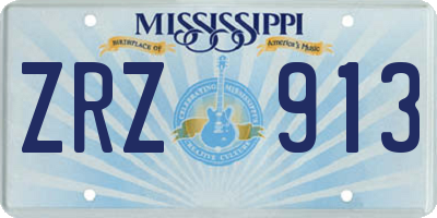MS license plate ZRZ913
