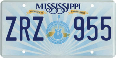 MS license plate ZRZ955