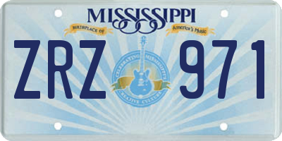 MS license plate ZRZ971