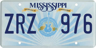 MS license plate ZRZ976