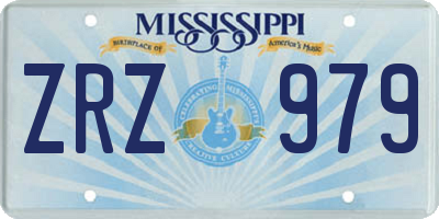 MS license plate ZRZ979