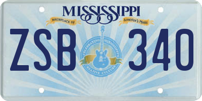 MS license plate ZSB340