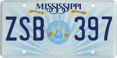 MS license plate ZSB397