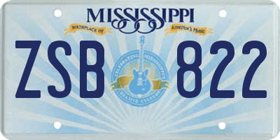 MS license plate ZSB822