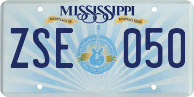 MS license plate ZSE050