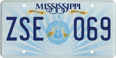 MS license plate ZSE069