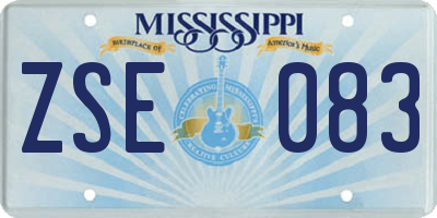 MS license plate ZSE083