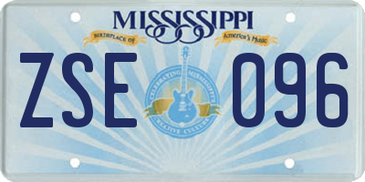 MS license plate ZSE096