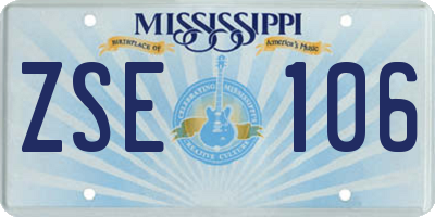 MS license plate ZSE106