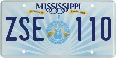 MS license plate ZSE110