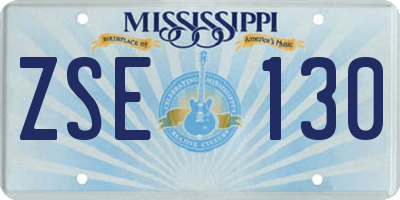 MS license plate ZSE130