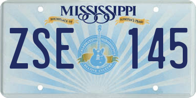 MS license plate ZSE145