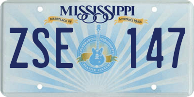 MS license plate ZSE147