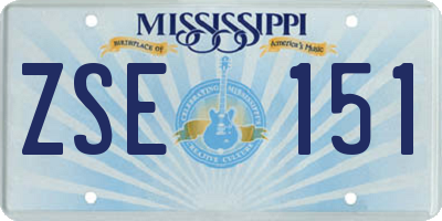 MS license plate ZSE151