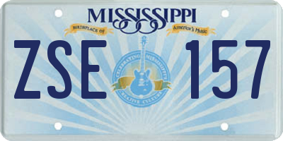 MS license plate ZSE157