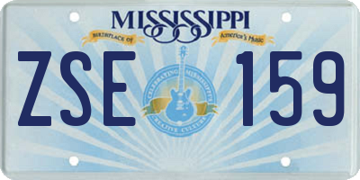 MS license plate ZSE159