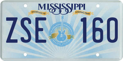 MS license plate ZSE160