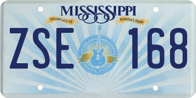 MS license plate ZSE168