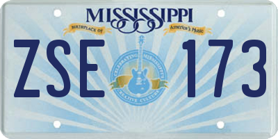 MS license plate ZSE173