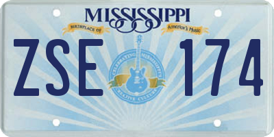 MS license plate ZSE174