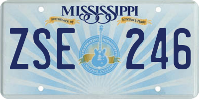 MS license plate ZSE246