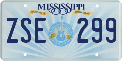 MS license plate ZSE299