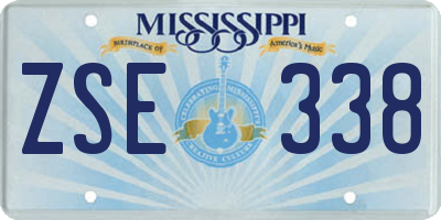 MS license plate ZSE338