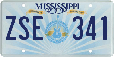 MS license plate ZSE341