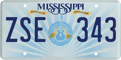 MS license plate ZSE343