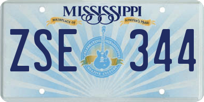 MS license plate ZSE344