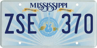MS license plate ZSE370