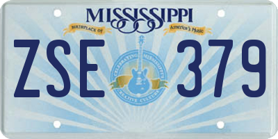 MS license plate ZSE379