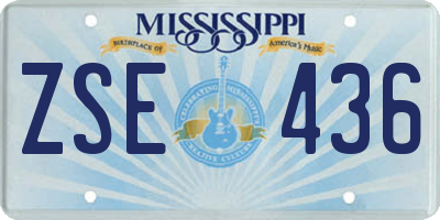 MS license plate ZSE436