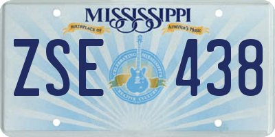 MS license plate ZSE438