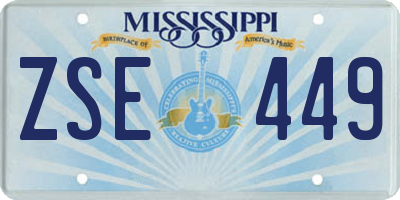 MS license plate ZSE449