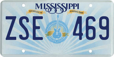 MS license plate ZSE469