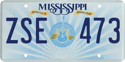 MS license plate ZSE473