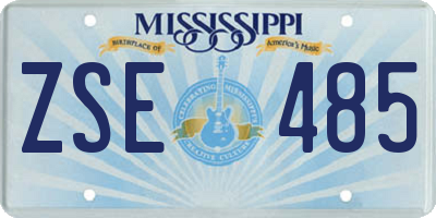 MS license plate ZSE485
