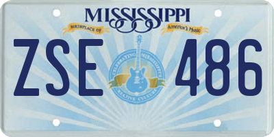 MS license plate ZSE486