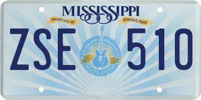 MS license plate ZSE510