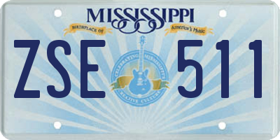 MS license plate ZSE511