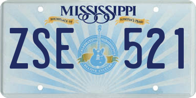 MS license plate ZSE521