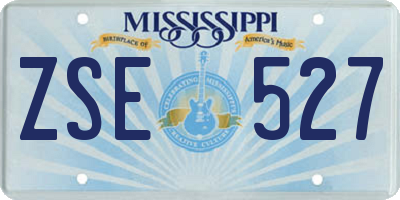 MS license plate ZSE527