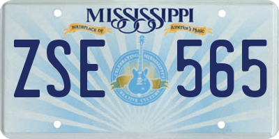 MS license plate ZSE565