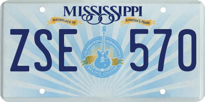 MS license plate ZSE570
